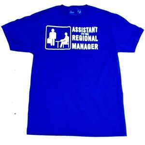 The Office Tee Shirt Assistant (To The) Regional Manager Royal Blue‎ Size XL
